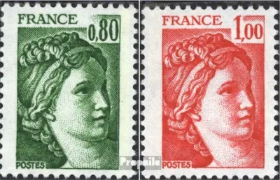 Produktbild von Briefmarken Frankreich 1977 Mi 2057y A-2058y A (kompl.Ausg.) postfrisch Sabinerinnen