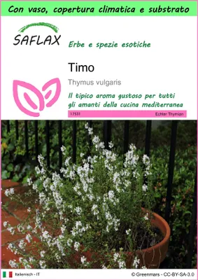 Immagine prodotto di SAFLAX Garden to go - Timo - 200 semi - Thymus