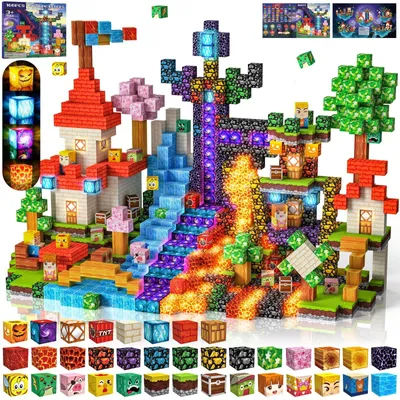 Image de Bauklötze 100 pièces - Blocs magnétiques - Jouet sûr pour les enfants - 2 cm - 38 couleurs - Construction créative