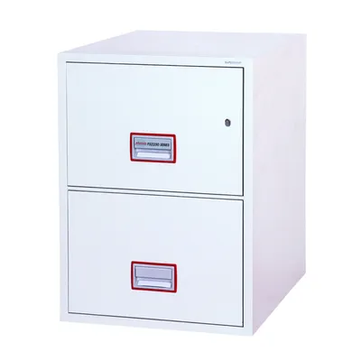 Produktbild von Phoenix FS2252K Aktenschrank Vertical Fire File mit 2 Auszüge und Schlüsselschloss Weiss