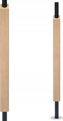 Immagine prodotto di Balaustre - Balaustre - 90 cm - Legno di quercia - Acciaio inox nero - ⌀ 25 mm - Ringhiera - Interno