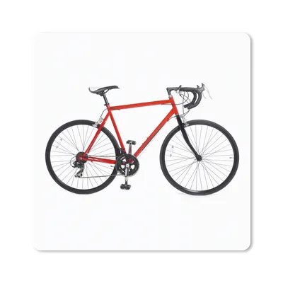 Produktbild von MuchoWow® Mauspad Mousepad Fahrrad - Rot - Weiß - Rennrad 20x20 cm - Mousepads - Maus Mat - Pad - Mausunterlage - Desk Mat - Bureauartikeln
