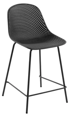 Produktbild von Kave Home Quinby, Abendessen, Fest, Harter Sitz, Harte Rückenlehne, Eisen, Kunststoff, Polypropylen (PP), Stahl, Grau