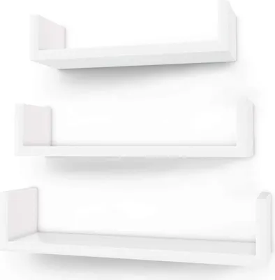 Produktbild von Wandkasten-Set aus 3 Kubusplanken in Weiß