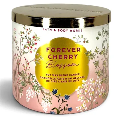 Obrázok produktu pre Bath & Body Works 3-knôtová vonná sviečka FOREVER CHERRY BLOSSOM 411 g