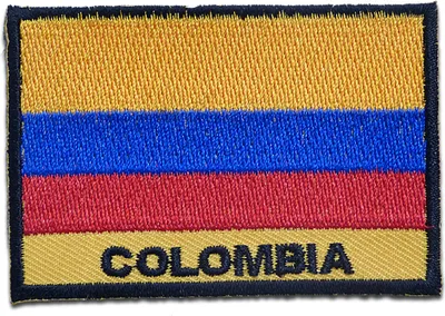 Produktbild von Kolumbien Flagge Fahne - Aufnäher, Bügelbild, Aufbügler, Applikationen, Patches, Flicken, Zum Aufbügeln, Größe: 5,6 x 8,3 cm