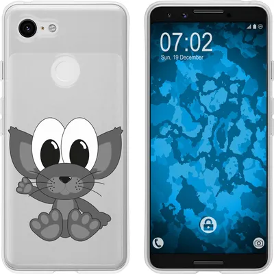 Produktbild von PhoneNatic Case kompatibel mit Google Pixel 3 Silikon-Hülle Cutiemals M5