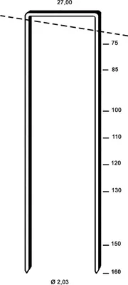 Produktbild von Alsafix Klammern Type WP 50mm passend zu Druckluftnagler, Stahldraht verzinkt - 2900 Stück