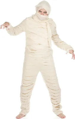 Produktbild von Mumien-Kostüm für Erwachsene 2-teilig weiß-beige - M