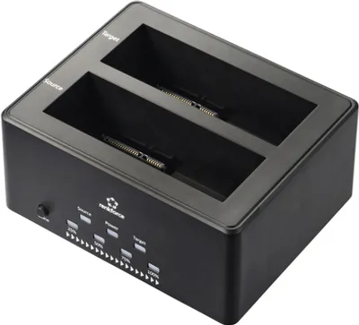 Immagine prodotto di Renkforce RF-5576398 USB 3.2 Gen 1 (USB 3.0) SATA 2 porte docking station per disco rigido da 2,5 pollici, 3,5 pollici con funzione clone