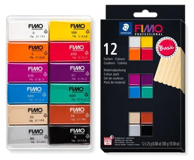 Immagine prodotto di FIMO Set di compound termoindurenti professionali Colori base 12x25g Staedtler