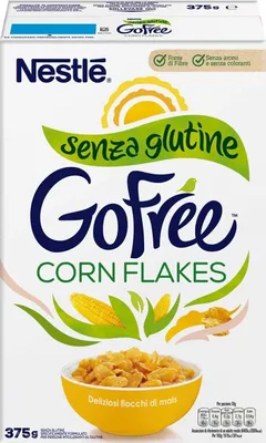Produktbild von 6x Nestlé GO FREE Corn Flakes glutenfrei Mais Flakes Cerealien Milch & Joghurt 375g