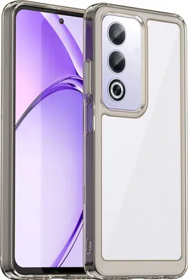 Image de Etui pour Oppo A80 transparent, antichoc étui de protection en silicone TPU gris titane