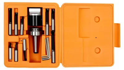Produktbild von Bohrkopfsatz M12 mit Ausdrehkopf und Meißeln für 50mm Bohrkopf