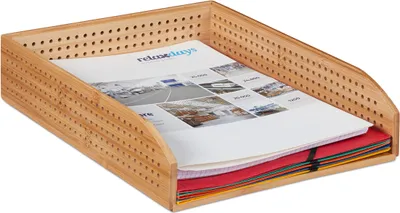 Zdjęcie produktu dla relaxdays 10024217_0 relaxdays Briefablage braun