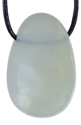 Produktbild von Mondstein hell Tropfen Anhänger Kette Edelstein Heilstein Damen Herren