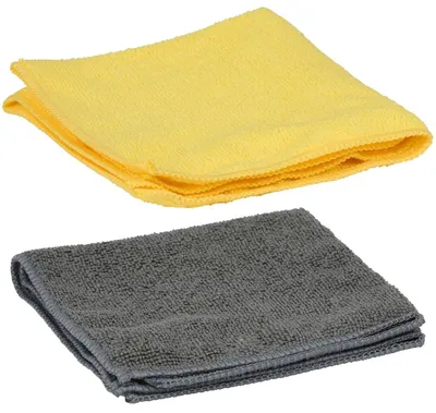 Produktbild von DUNLOP Mikrofasertuch, 30x30 cm, gelb/grau