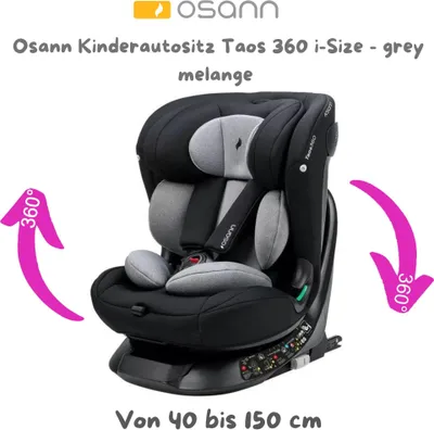Immagine prodotto di Osann seggiolino auto Taos360 (40-150 cm) Grigio Melange