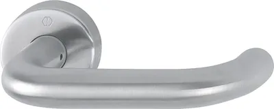 Produktbild von Hoppe Türgriff U-Form Paris Türklinke - Rosette rund VK 10/72mm, Edelstahl matt