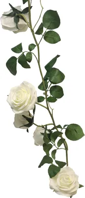 Produktbild von artplants.de Kunstblumen Girlande Rose Kailin, Creme, 145 cm - Künstliche Blumengirlande