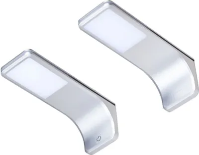 Produktbild von kalb | LED Unterbauleuchte, flach dimmbar mit Touch-Schalter, silbergrau 2er Set neutralweiß