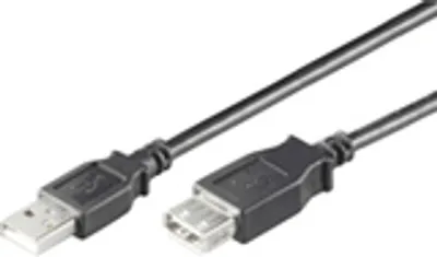 Produktbild von Microconnect USBAAF03B, 0,3 m, USB A, USB A, USB 2.0, Schwarz