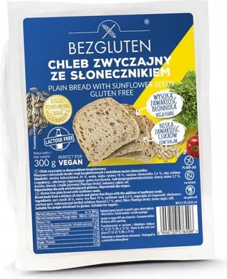 Obrázok produktu pre Bezlepkový slnečnicový chlieb bez cukru, 300 g