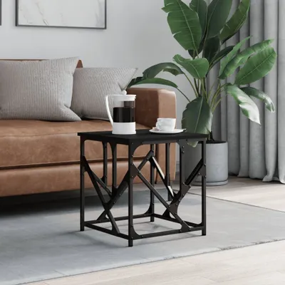 Produktbild von "Rabatt" Couchtisch modern - Wohnzimmertisch - Einfache Montage - Schwarz 45x45x47,5 cm Holzwerkstoff - Kaffeetisch CC22878