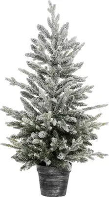 Produktbild von Christbaum "Frosty" 100 cm grün Floquiert weiß mit Glitter