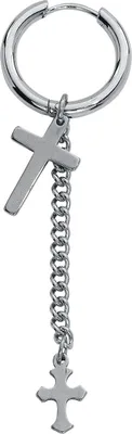 Produktbild von etNox Ohrring Damen Creole Kreuz silberfarben Standard