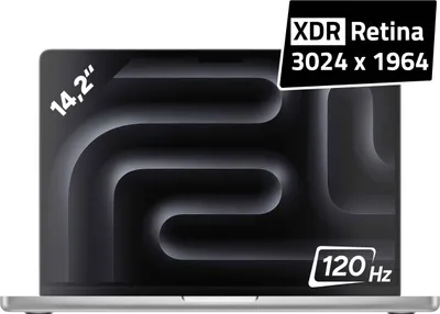 Produktbild von Apple MacBook Pro M5 Chip 14 Zoll SIlver, 512GB, 16GB RAM, MDE44D/A, 10-core CPU and 10-core GPU