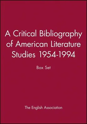 Immagine prodotto di A Critical Bibliography of American Literature Studies 1954-1994