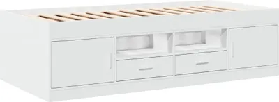 Obrázek produktu pro Válenda se zásuvkami bez matrace bílá 75 x 190 cm