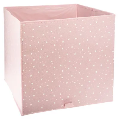 Produktbild von Aufbewahrungsbox Sterne rosa, Kinderzimmer 29x30x29