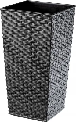Obrázek produktu pro KADAX "Pesaro" plastový květináč, květináč, s vložkou, čtvercový, 40 cm, grafitová barva