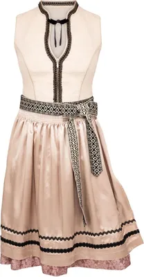Produktbild von KRÜGER Mididirndl 112364-060 klassisch 2-teilig Naturton 60 cm Rocklänge