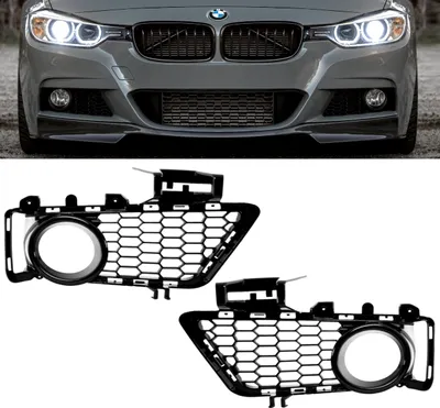 Produktbild von Stoßstangengitter Grill SET Schwarz glanz lackiert passt für BMW 3er F30 F31 M-Paket 11-19