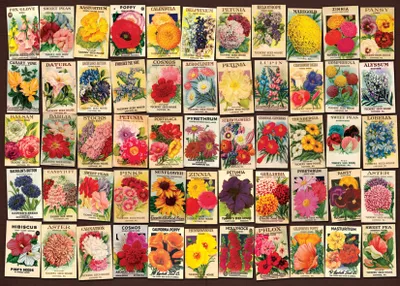 Obrázek produktu pro D-Toys Puzzle Vintage Collage Blumen 1000 dílků skládačky