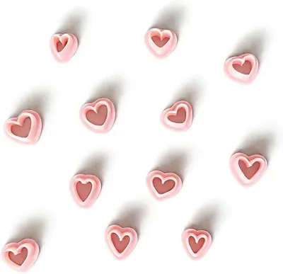 Imagen del producto de Moldes para galletas, juego de 9 piezas, forma de corazón, de polímero, para manualidades, joyería y diversos tamaños
