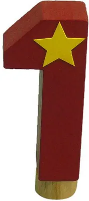 Produktbild von Niermann Leuchten Geburtstag-Happy-Zahl 1 - Maße: 2 cm x 5 cm x 8 cm - Farbe: rot; 9611
