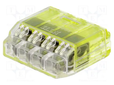 Obrázok produktu pre 10 kusov, rýchla inštalácia, svorka 600 V, séria QLX, 4-pólová, rýchle pripojenie, káble 1,5 ÷ 2,5 mm². QLX