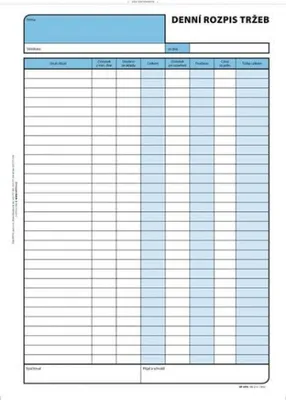 Produktbild von 1054 - Tägliche Umsatzaufstellung A4, 100 Blatt