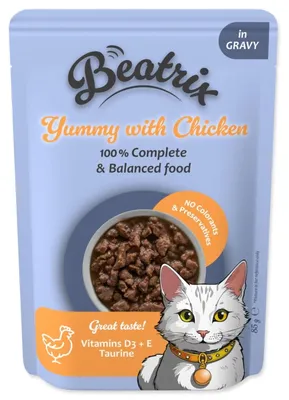 Productafbeelding van Kapsička Beatrix voor volwassen katten, met kip, 85g
