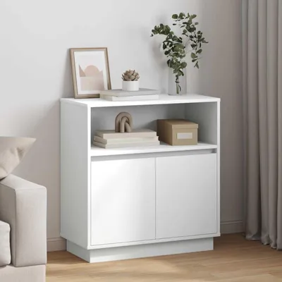 Produktbild von vidaXL LED-Sideboard Weiß 71 x 34,5 x 75 cm Holzwerkstoff