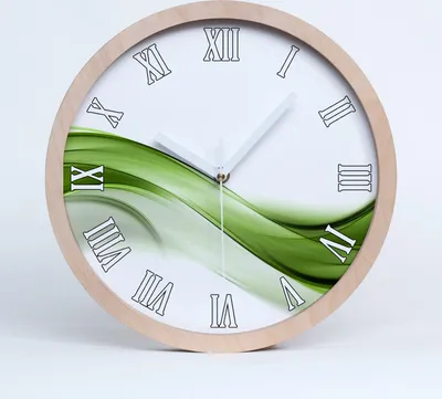 Produktbild von Holzuhr 20fi cm wanduhr - weiße Spitzen - zielonaala