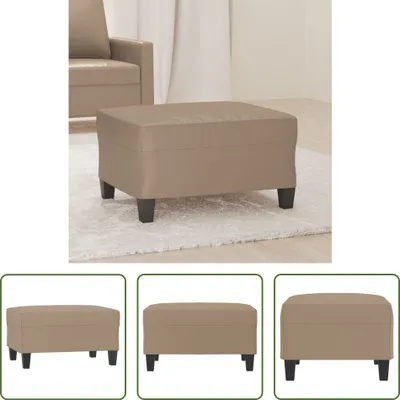 Obrázok produktu pre The Living Store podnožka Cappuccino-Brown 70x55x41 cm Imitácia kože