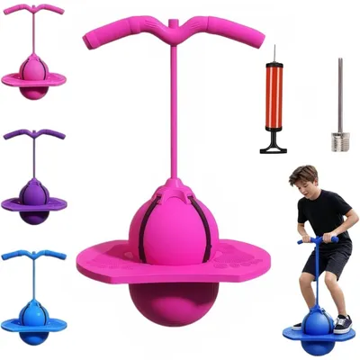 Produktbild von Springball Anti-Rutsch – Hüpfball – Balance-Spielzeug – Langlebiges PE/PVC – Für Kinder/Erwachsene – Ideal für Bewegung – Hüpfstab