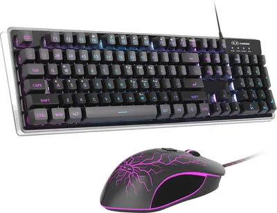 Produktbild von MageGee K1 kabelgebundenes Tastatur- und Mausset (schwarz)
