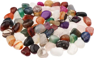 Produktbild von NKlaus 300g Trommelsteine Multi Mix 10 - 15 mm Heilsteine Edelsteine Schmuckstein Dekor 14699