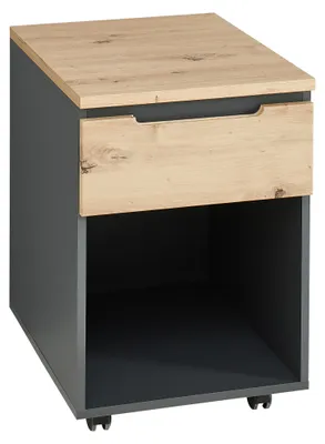 Produktbild von Mömax Rollcontainer Memphis in Eiche Artisan/Graphitfarben